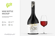 Wine Bottle Mockup, a Product Mockup by Green Art (Thumbnail 1 of 7)