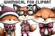 Whimsical Fox Clipart, an Illustration by Black Bird Studio (Thumbnail 1 of 6)