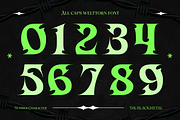 Welltorn - Y2K Black Metal Game Font, a Blackletter Font by Typia Nesia (Thumbnail 11 of 12)
