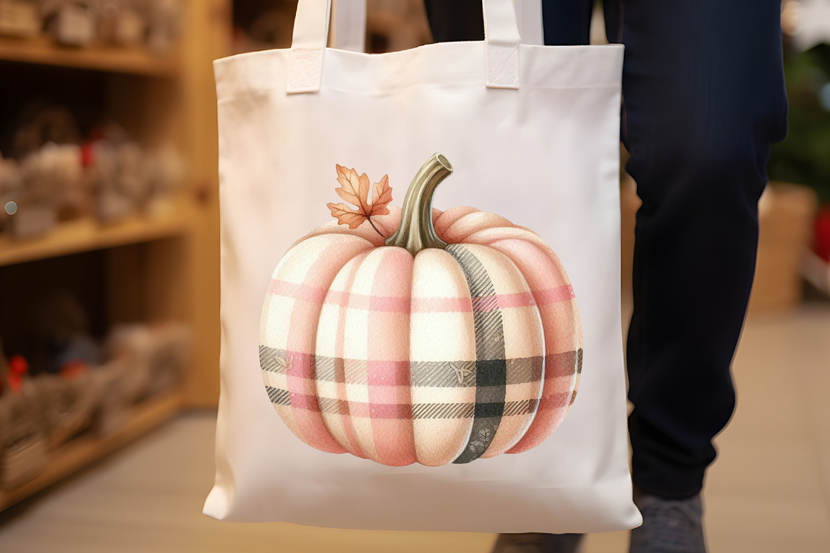 Autumn Plaid Pumpkin Clipart, an Illustration by Rose Art (Photo 7 of 7)
