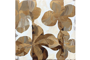 Elegant neutral toned floral art, an Illustration by Lermont51