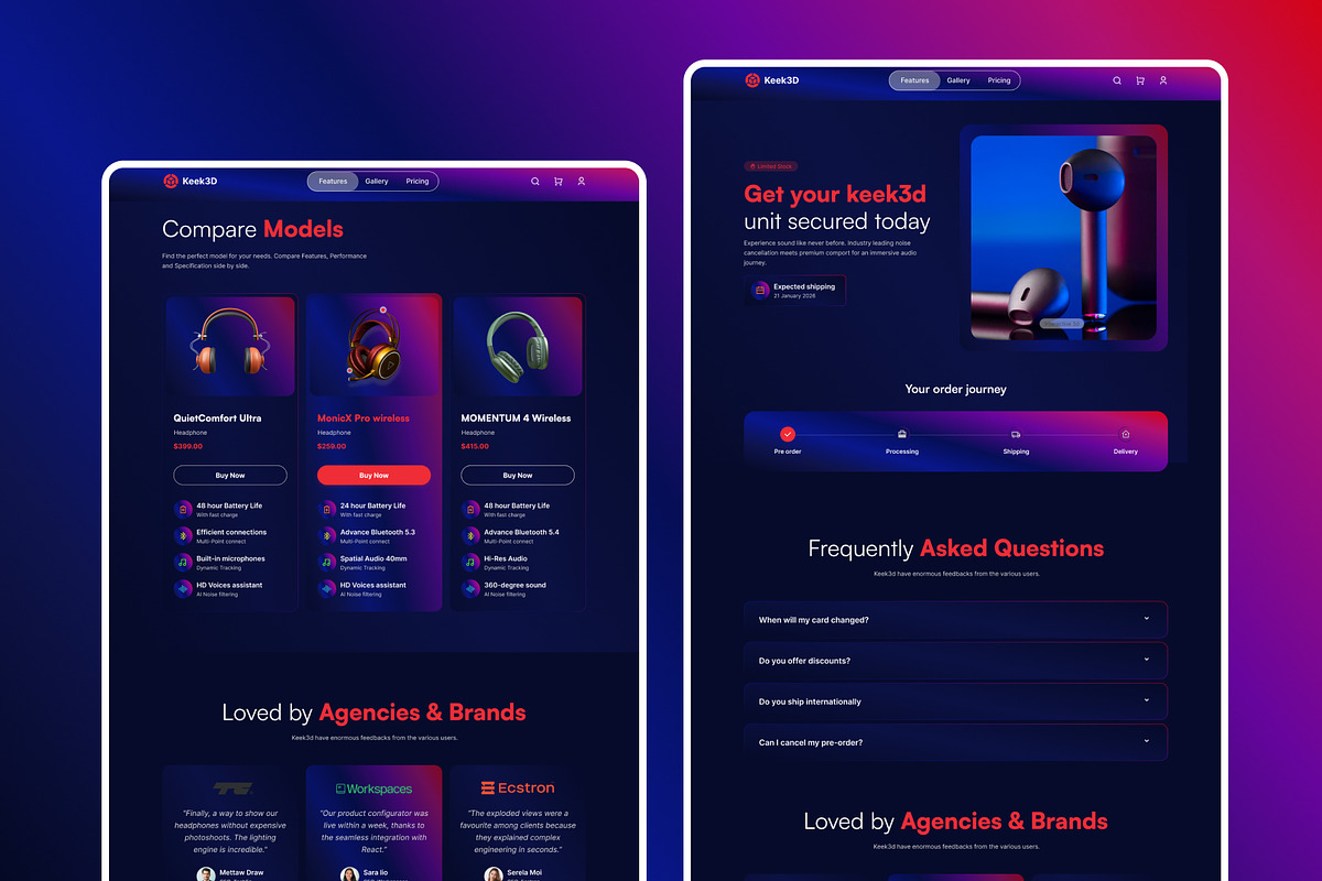 Electronics Product Showcase Website, an UI Kit Template by Sujun Baidyaa (Photo 6 of 8)