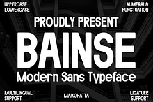 Bainse - Modern Sans Typeface
