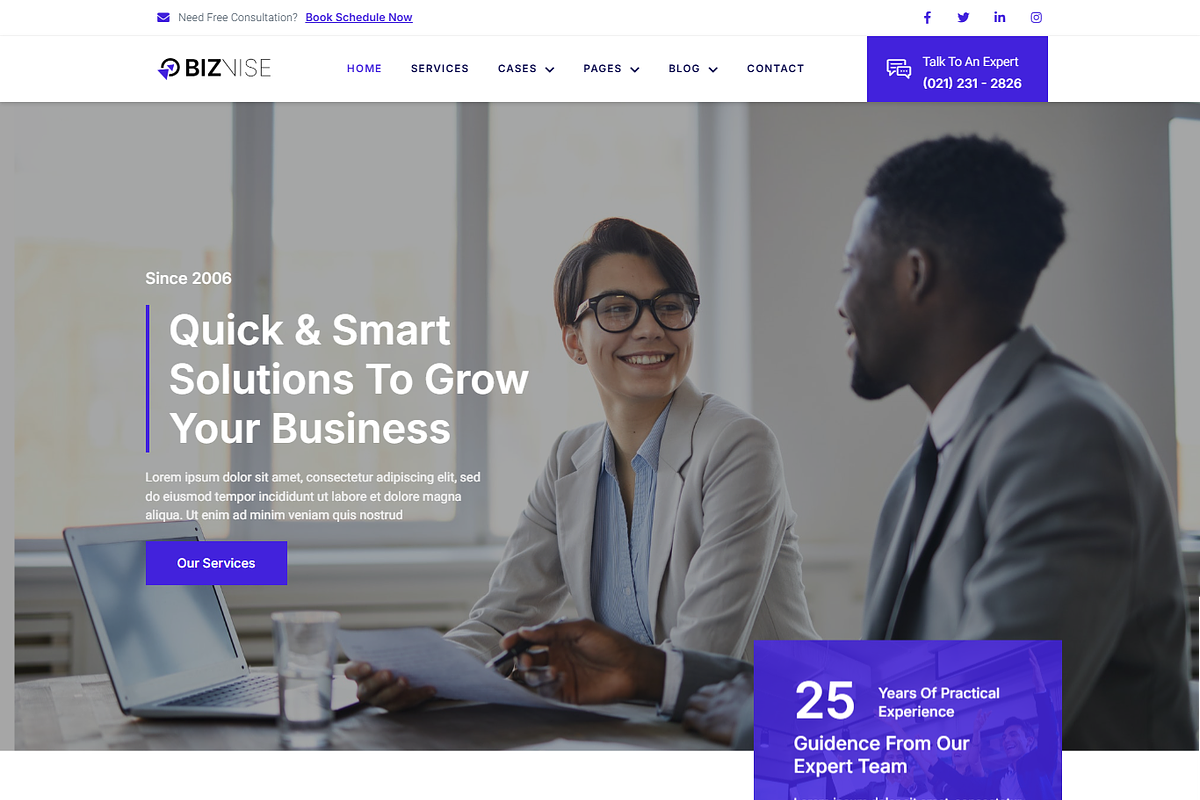 Business Consult Elementor Template, a Landing Page Template by MasterDesigns (Photo 1 of 9)