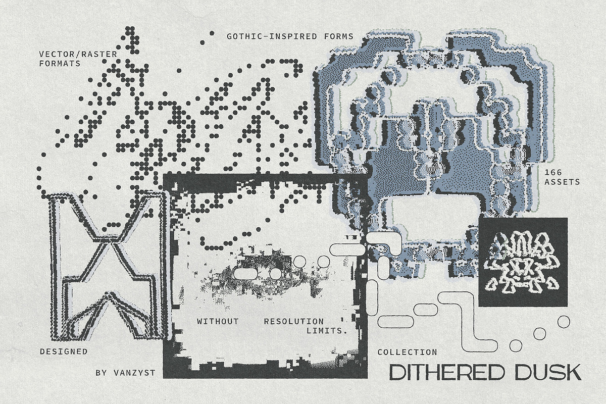 Dithered Dusk Graphic Collection, an Object Graphic by Vanzyst (Photo 9 of 9)