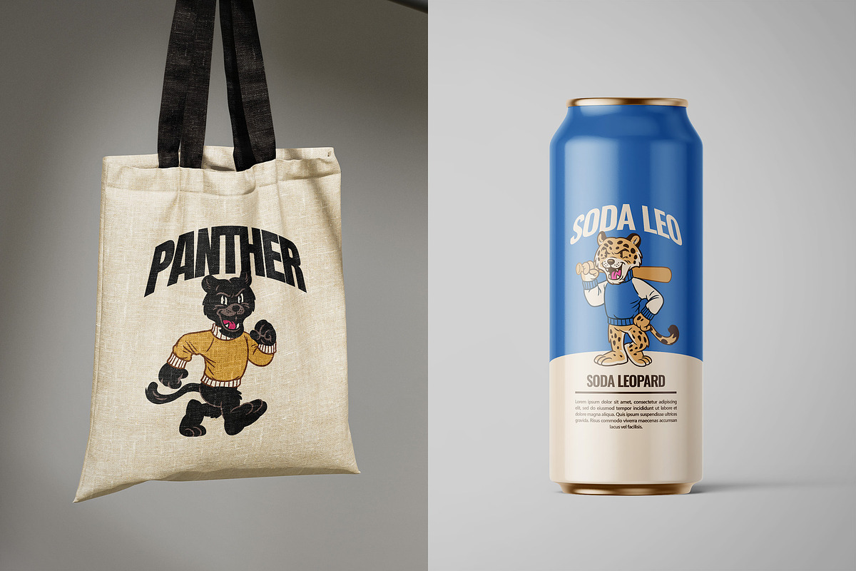 Retro Sports Animal Mascot Vol 3, an Animal Illustration by bazzier_graphik (Photo 5 of 7)