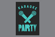 Karaoke Party vector poster set., an Object Illustration by PoPaShop (Thumbnail 3 of 9)