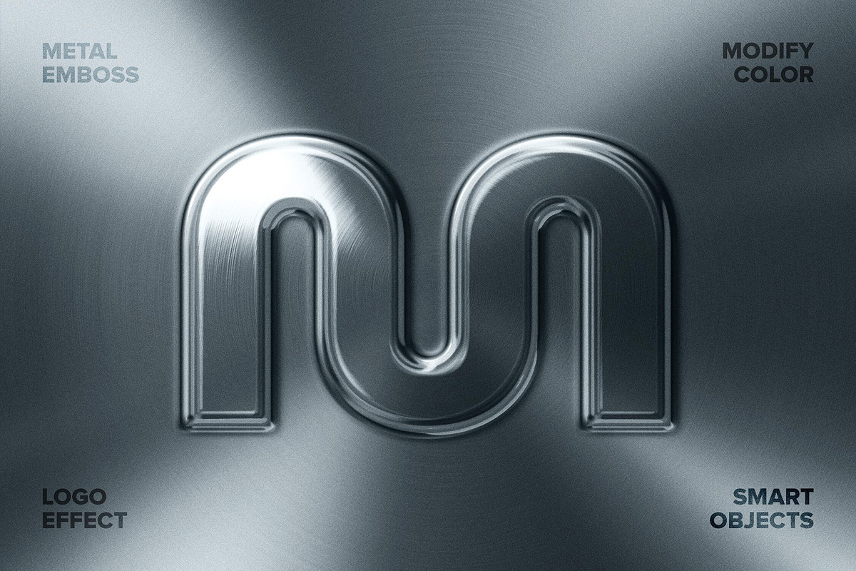 Metal Emboss Logo Effect, a Layer Style Add-On by Design Squad