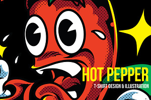 Hot Pepper T-Shirt Illustration