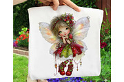 Whimsical Christmas Fairy Clipart, an Illustration by OK Design (Thumbnail 5 of 6)