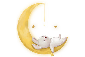 cute pug with a golden star sleeping