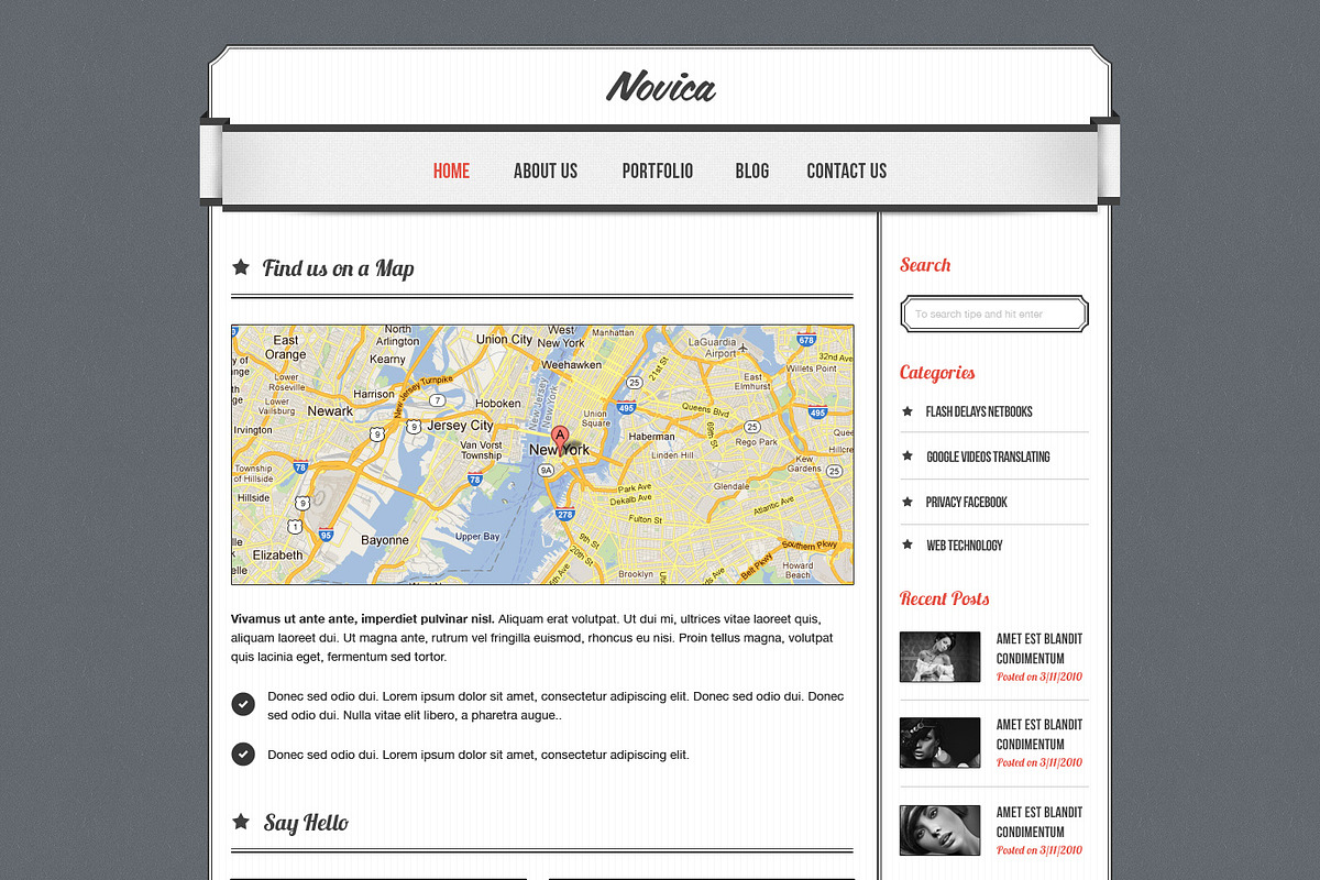 Novica PSD template, a Websites & App Template by cssmania (Photo 4 of 5)