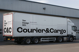 Courier Truck Mockup, a Mockup by wavebreak