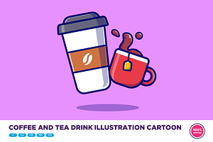 Coffee And Tea Drink Illustration