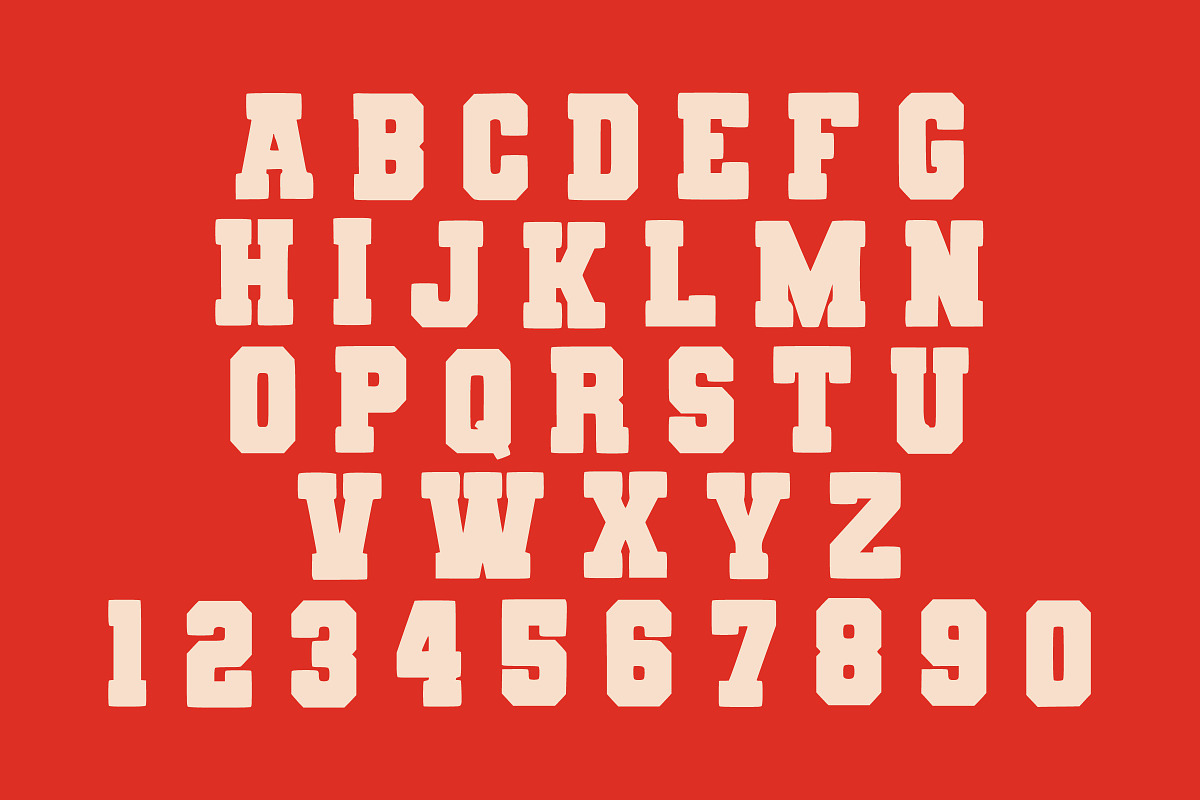 Super Academic College Display Font, a Slab Serif Font by Fourteen Letter (Photo 5 of 6)