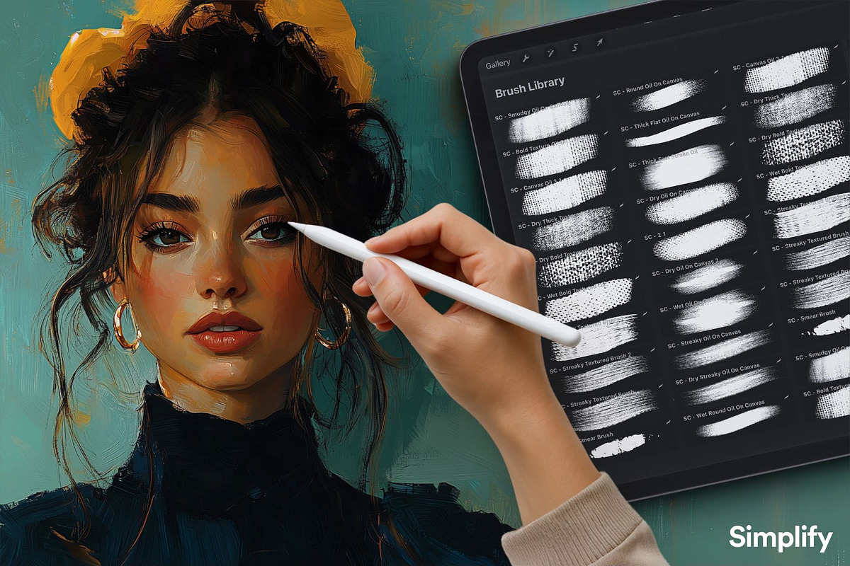 Realistic Oil Procreate Brushes, a Brush Add-On by Simplify Creative (Photo 2 of 4)
