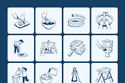 Chores Doodle Icon Set, an Outline Icon by Vectors Market (Thumbnail 7 of 8)