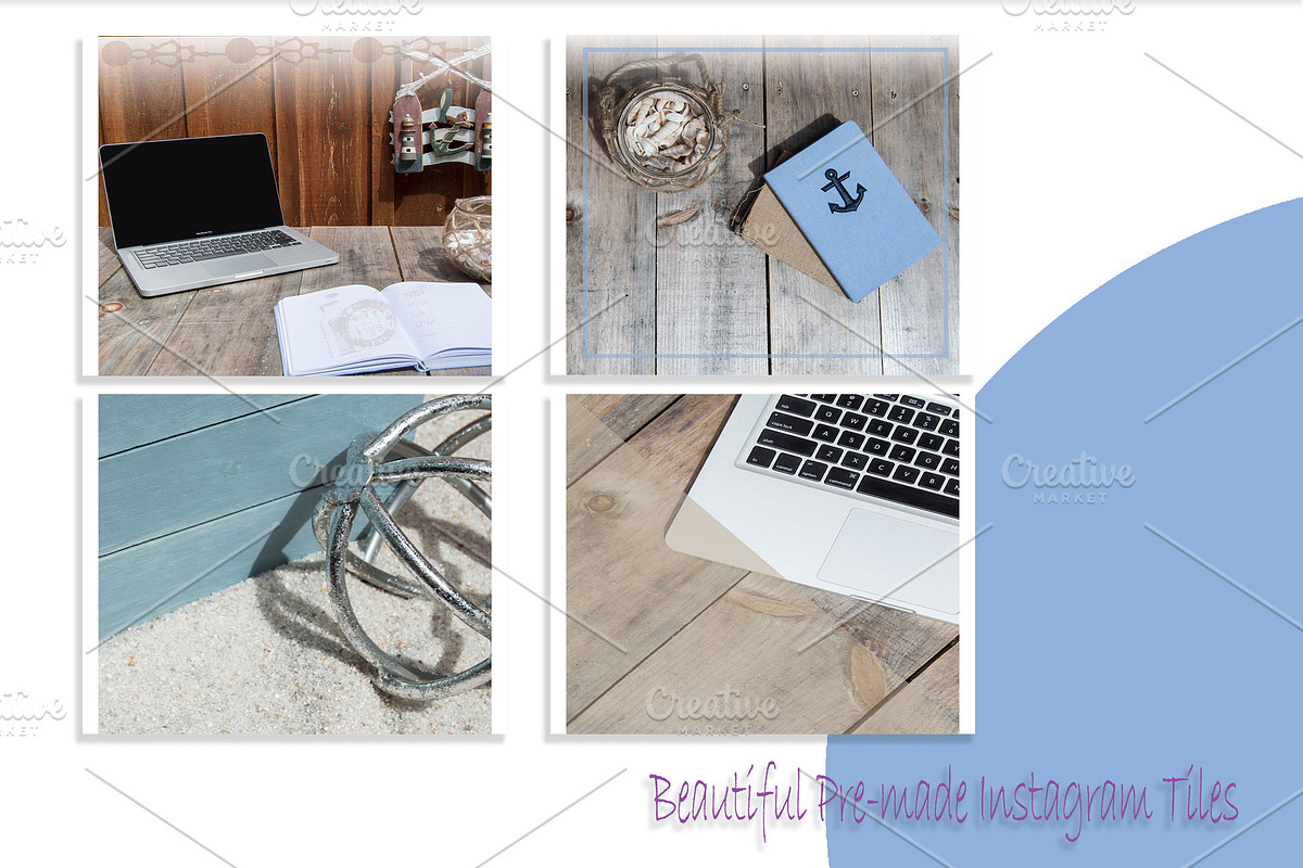 Anchors Away Instagram Bundle, a Social Media Template by lovemyHappyVibes (Photo 3 of 6)