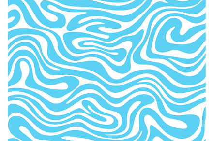 Psychedelic water groovy pattern, a Decorative Illustration by Vector Tradition
