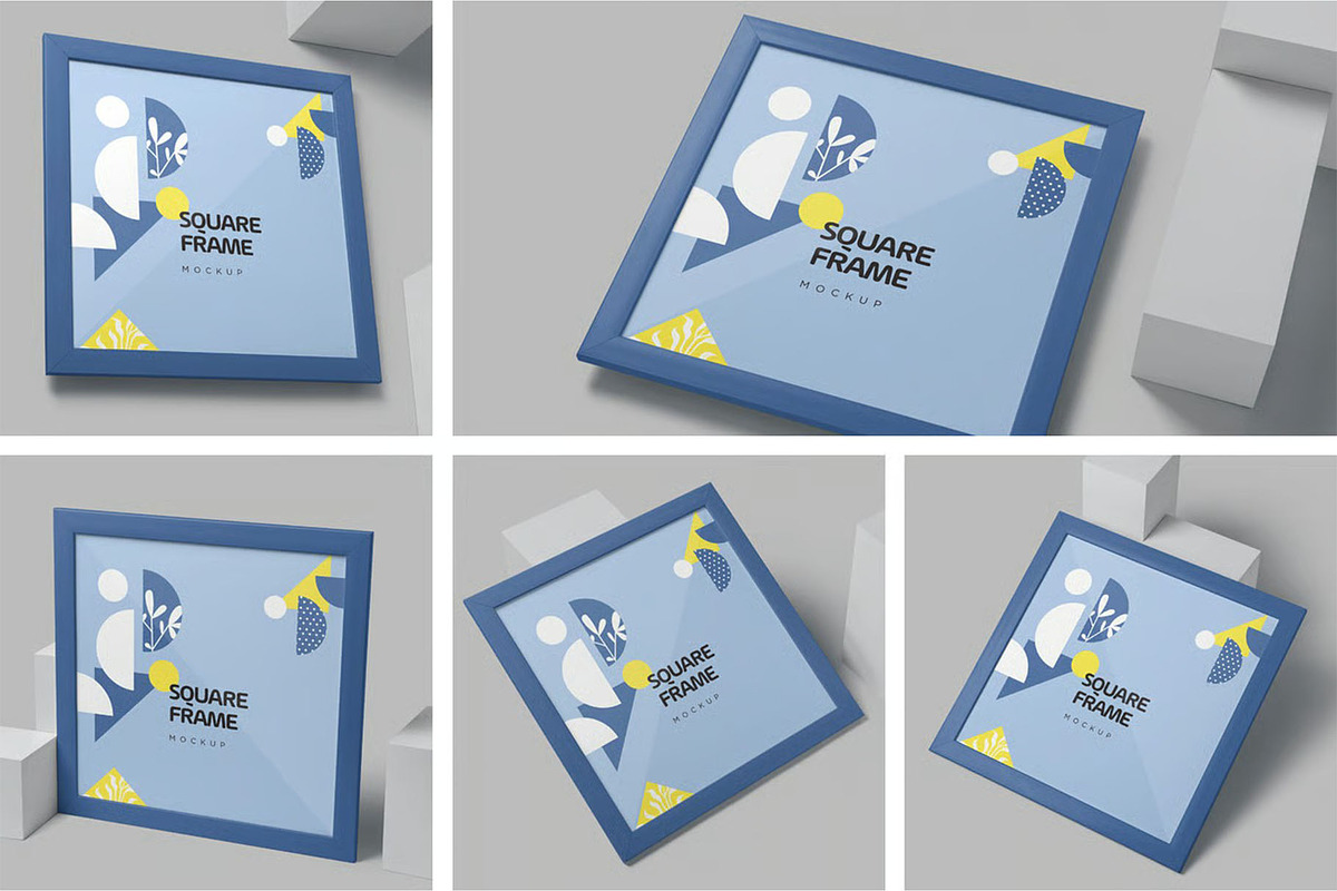Square Picture Frame Mockups, an Advertising Mockup by megostudi0 (Photo 1 of 7)