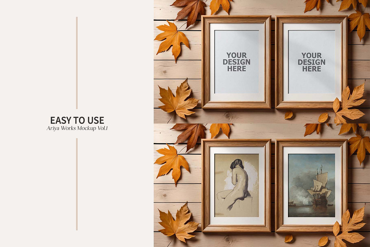 Maple Sauté | 5 Wooden Frame Mockup, a Household Mockup by Ariya Works (Photo 5 of 6)