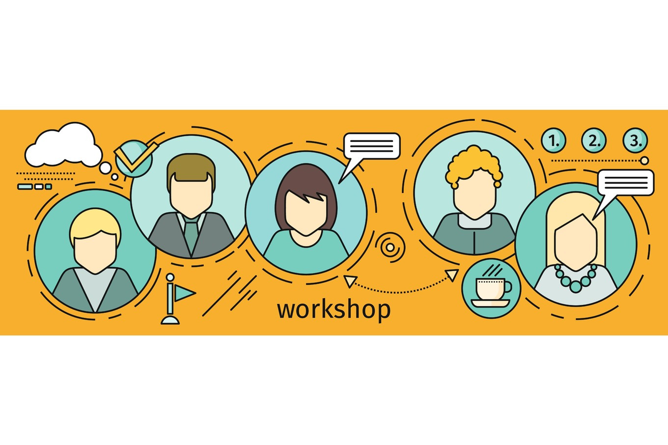 Workshop Concept Vector Illustration In Flat Style, an Education ...
