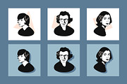 Female portraits, a Person Illustration by Mariia Kovalchuk (Thumbnail 3 of 7)