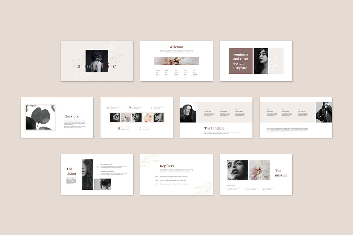 AMELIE Keynote Brand Guidelines, a Presentation Template by AgataCreate (Photo 4 of 13)