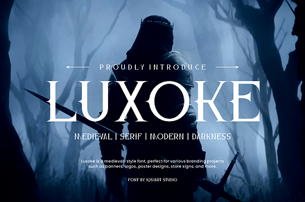 Luxoke - Medieval Serif Font, a Serif Font by Iqsiart Studio