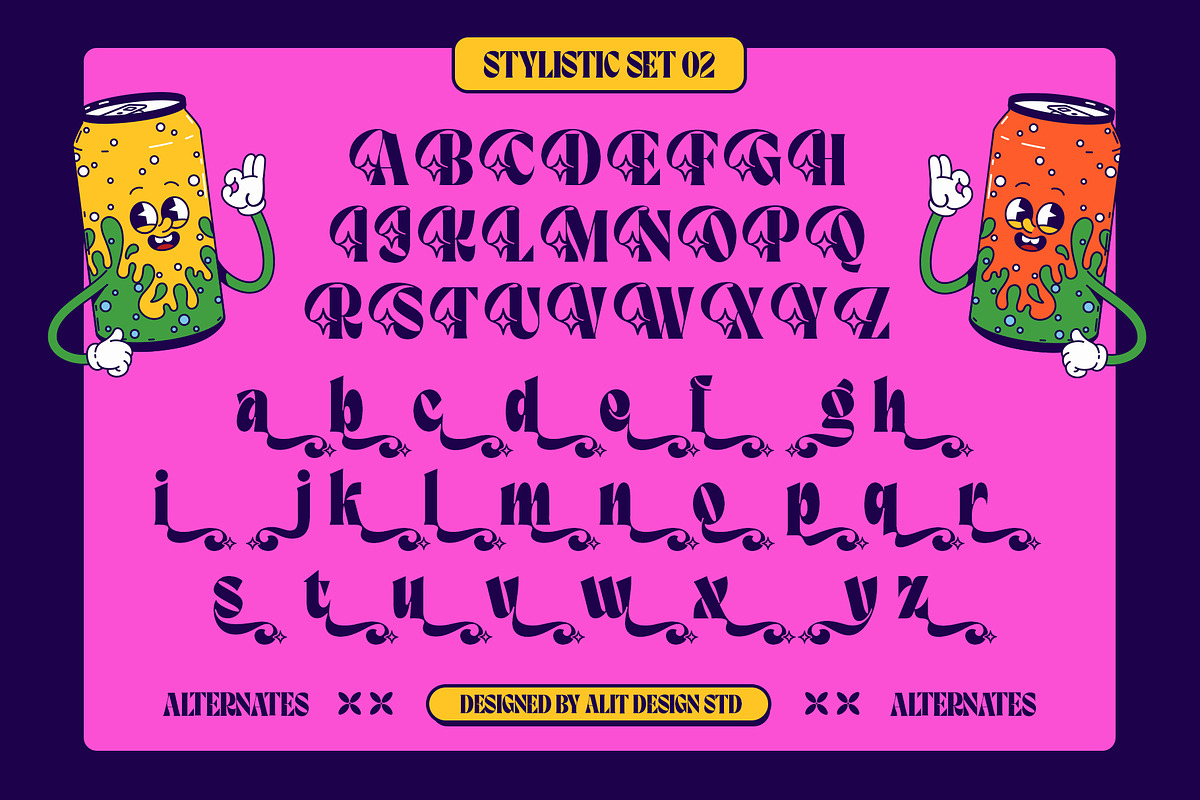 Contrast Groovy Typeface, a Serif Font by alit design (Photo 6 of 20)