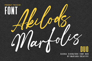 Akilods Marfolis Font Duo, a Script Font by Maulana Creative