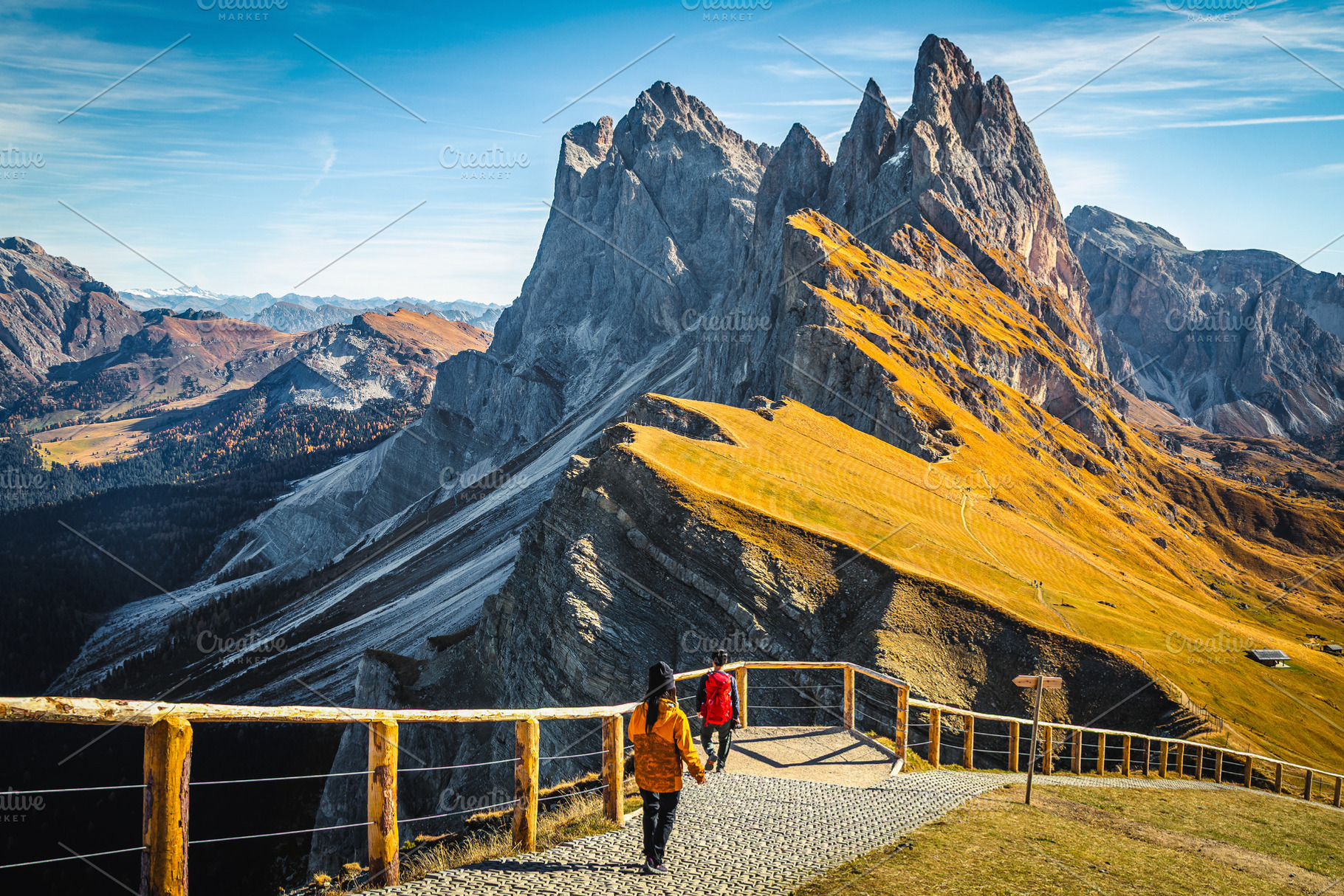 Beautiful viewpoint with hikers, a Nature Photo by Alpine Dreams