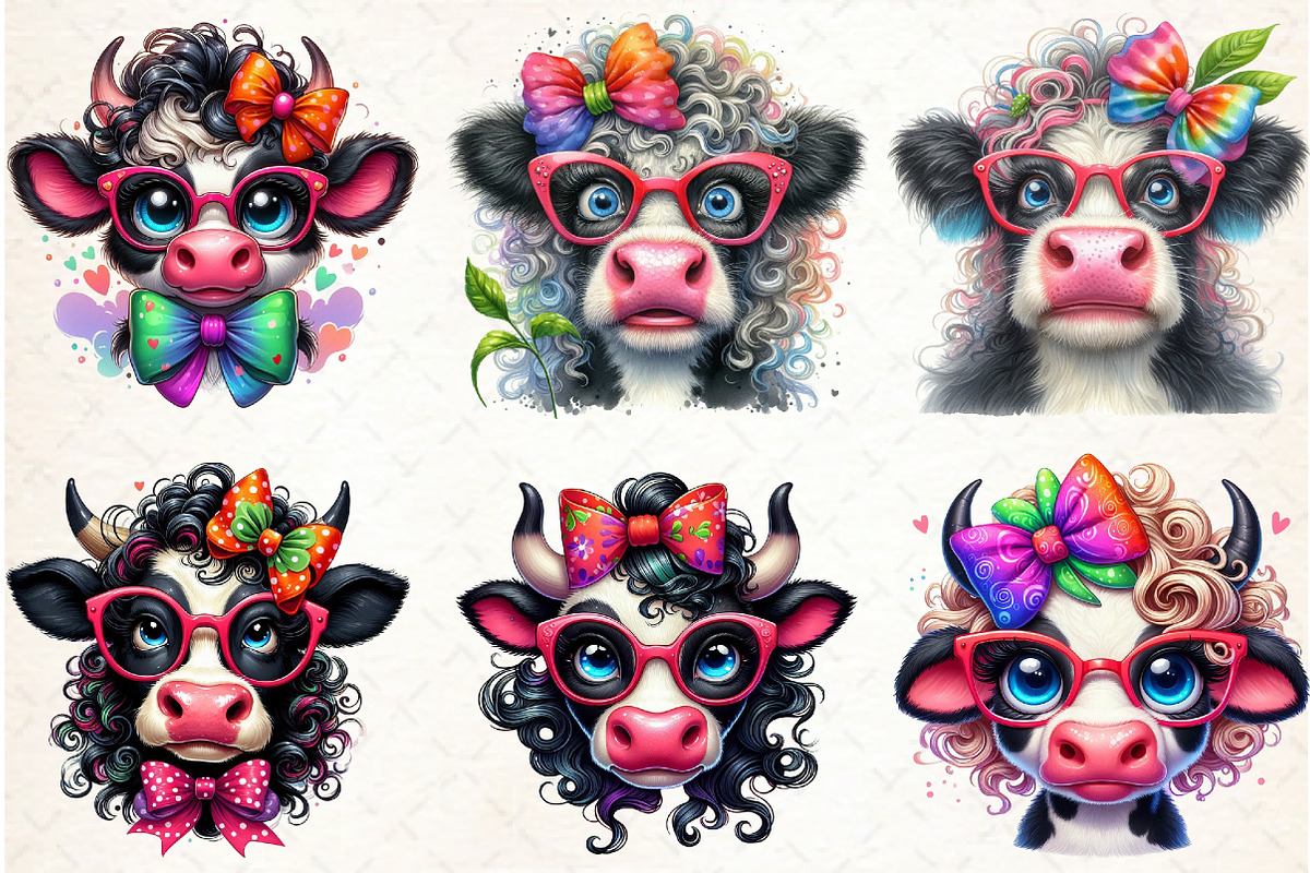Funny Cow clipart, an Illustration by Libby Wishes (Photo 3 of 6)