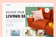Furniture Site Landing Page Template, an UI Kit Template by nwdigitalstore (Thumbnail 1 of 4)