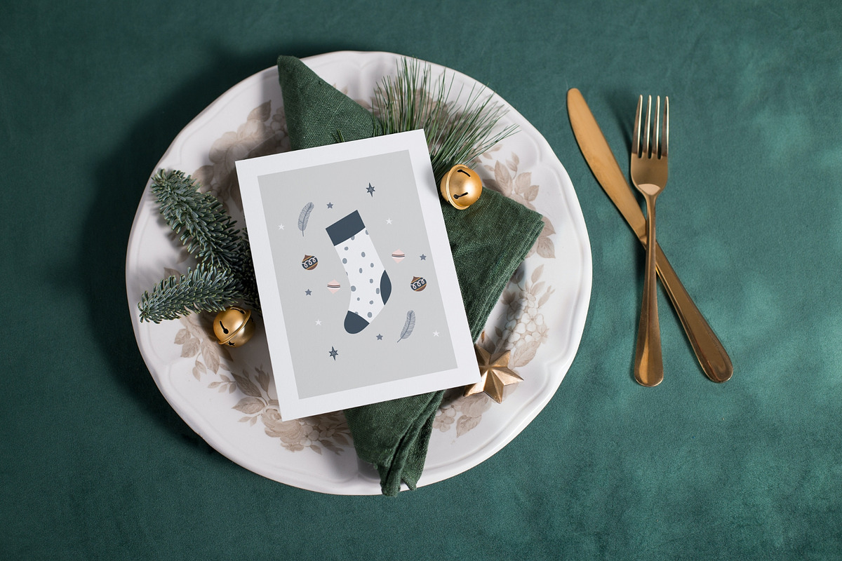 Hand Drawn Christmas Cards Bundle, a Card Template by maaariabouvier (Photo 5 of 19)
