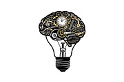 Creative Brain Light Bulb Bundle, an Object Illustration by Designs_River (Thumbnail 18 of 29)