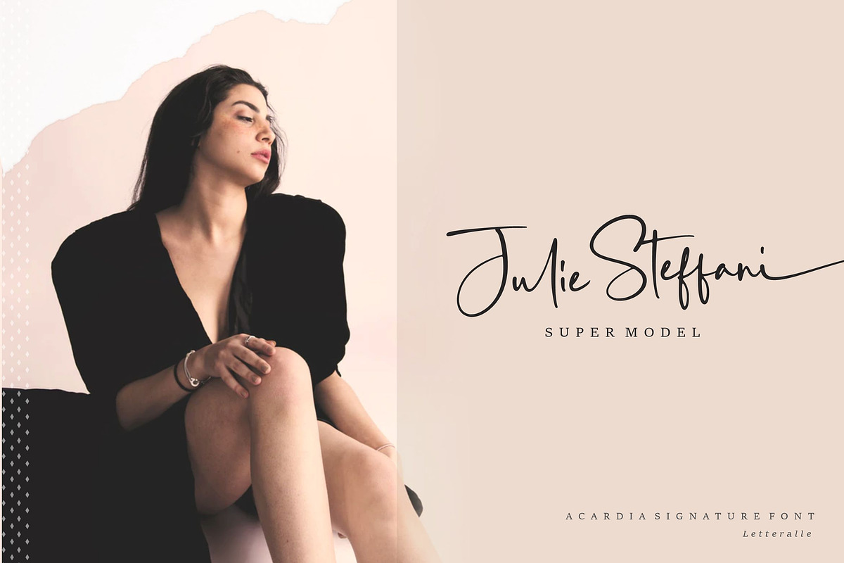 Acardia Signature Font, a Script Font by Letteralle Studios (Photo 3 of 10)
