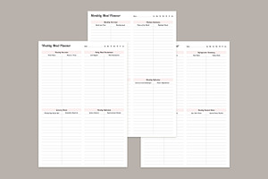 Meal Planning Pages Set V-20