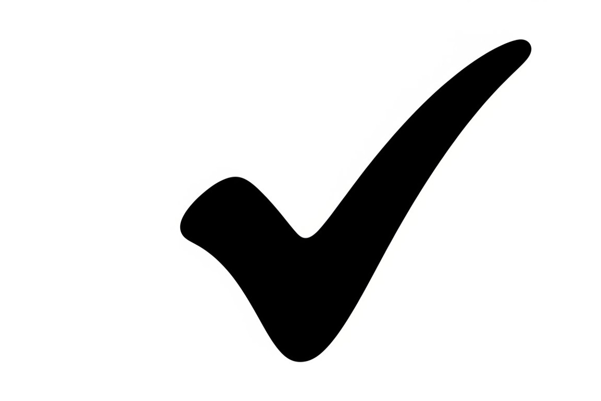 Simple and bold checkmark silhouette, an Illustration by Amazin_art (Photo 12 of 26)
