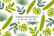 Exotic Tropical Leaves Pattern, a Pattern Graphic by Groovy Arts (Thumbnail 1 of 5)