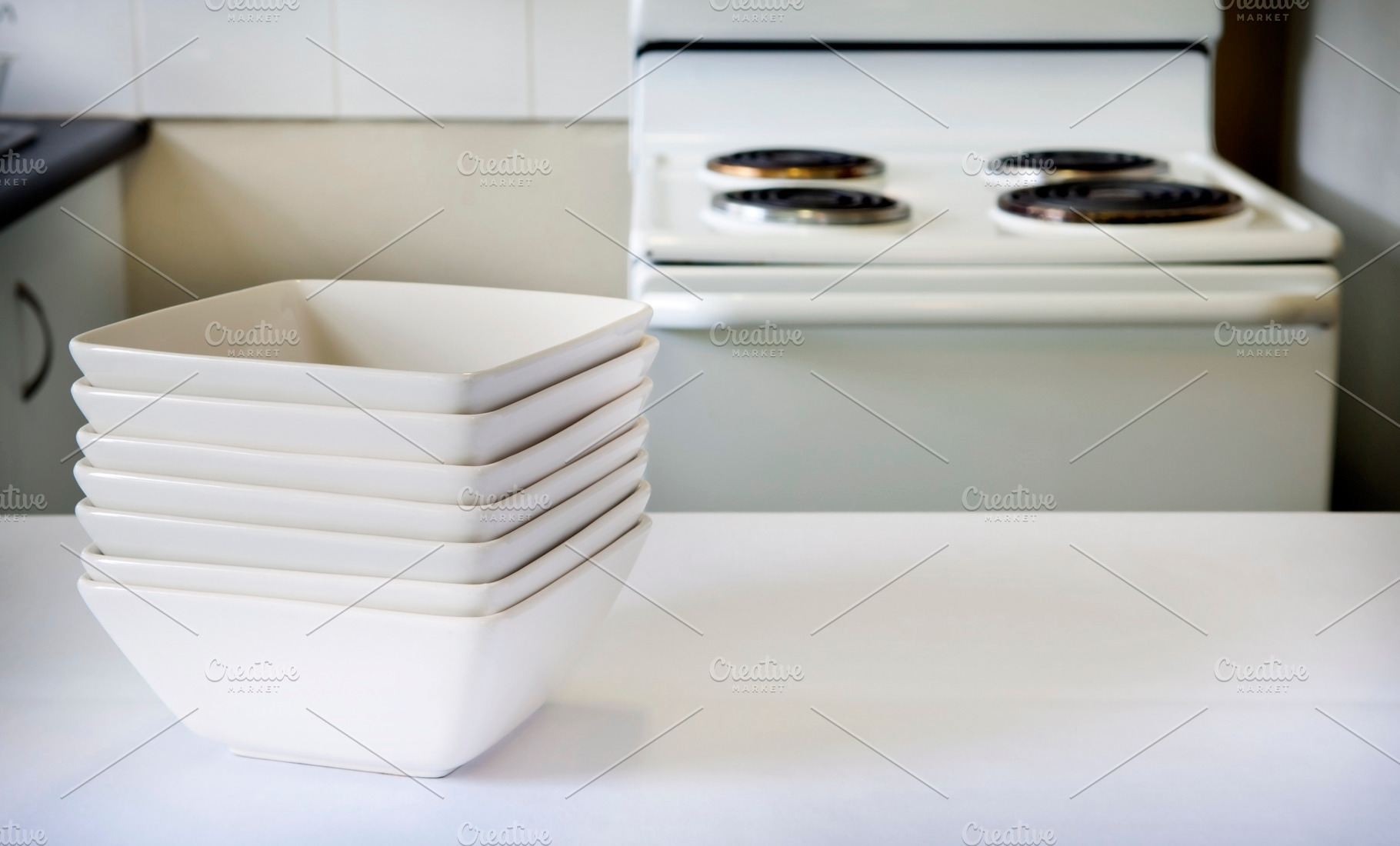 White Bowls in Kitchen, a Food & Drink Photo by THP Creative