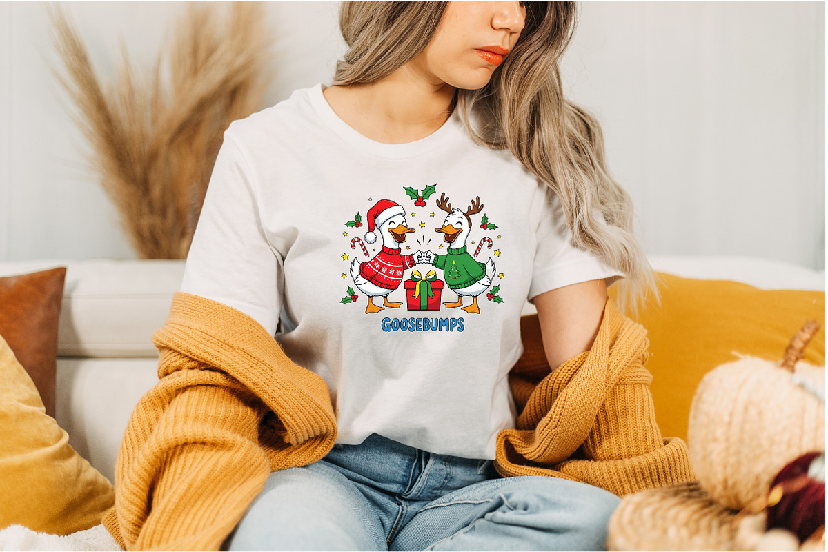 Silly Goose Christmas Goosebumps, a Graphic by Designking (Photo 2 of 4)