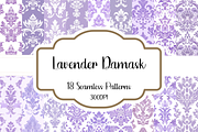 Lavender Damask Seamless Patterns, a Pattern Graphic by PrintablesByFranklyn (Thumbnail 1 of 4)