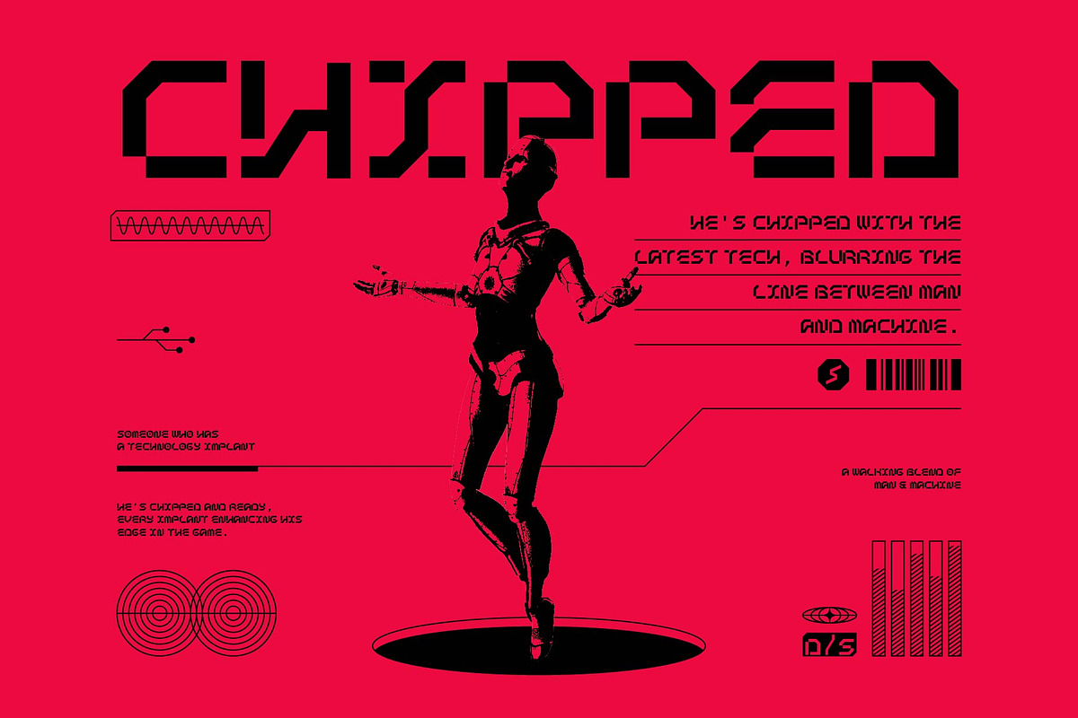 Excofles – Modern Mecha Display Font, a Sans Serif Font by Drizy (Photo 9 of 10)