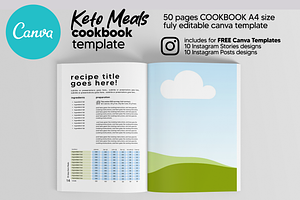 Canva Keto Recipes Cookbook Template