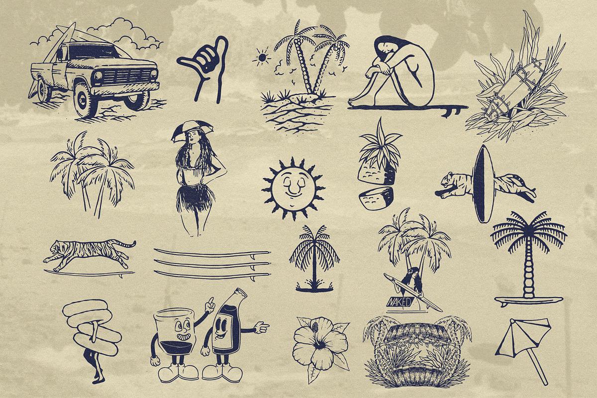 Tropical Illustration Asset Pack, an Object Illustration by Southerntown (Photo 4 of 9)