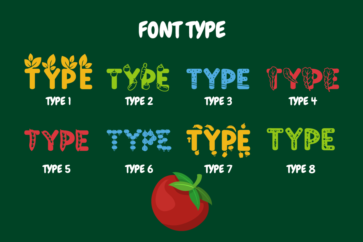 Green Delight - Quirky Vegetarian, a Font by PutraCetol Studio (Photo 8 of 11)