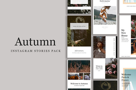 Autumn - Instagram Stories Pack, a Social Media Template by Monograph&Co. Shop
