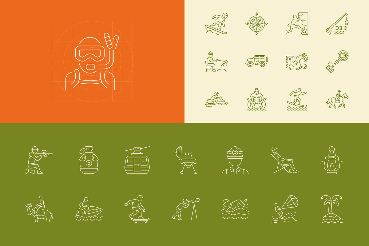 Adventure and Exploration Icon Set, an Outline Icon by Prosymbols (Photo 5 of 8)