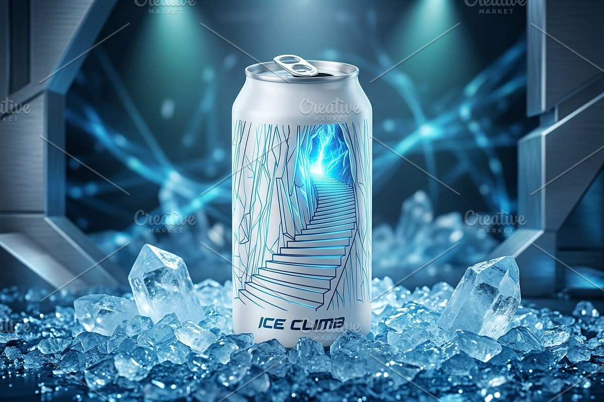 Ice Cave Stairs Blue Crystal Photo, a Background Graphic by Aura Canyon HQ (Photo 7 of 8)